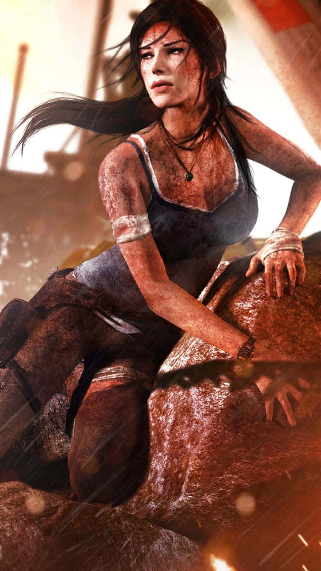 Erobravärlden Med Iphone Xs Och Rise Of The Tomb Raider.