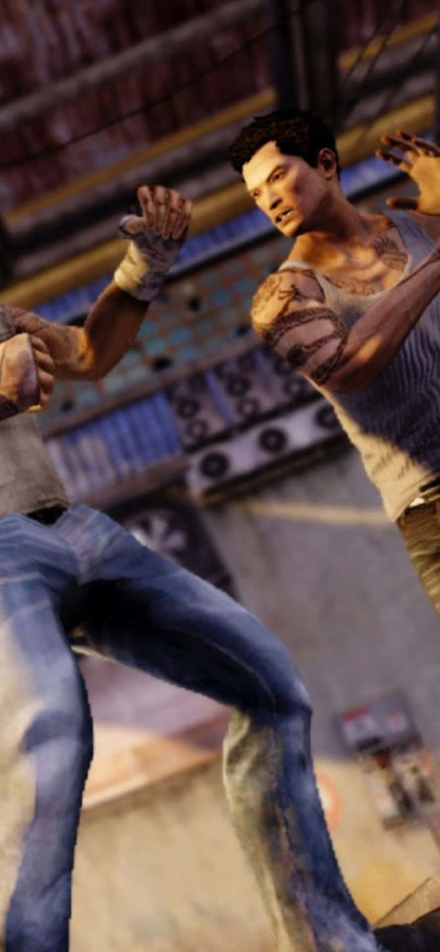 Iphone Xs Sleeping Dogs Fist Fight Background