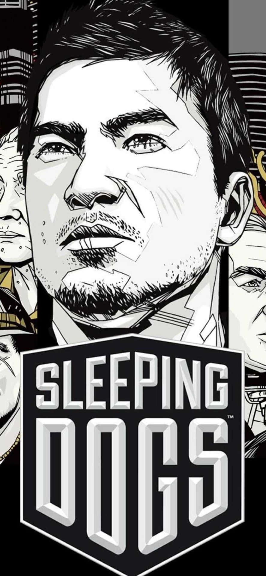 Iphone Xs Sleeping Dogs Box Art Background