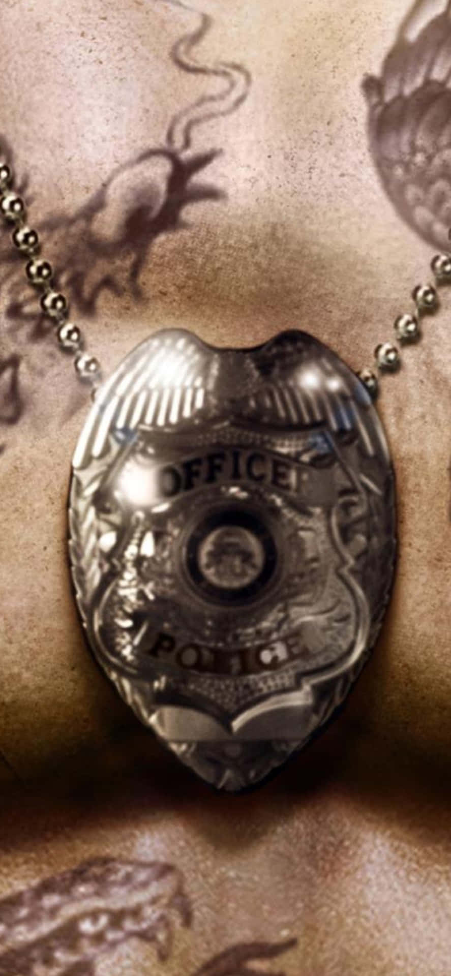 Iphone Xs Sleeping Dogs Badge Necklace Background