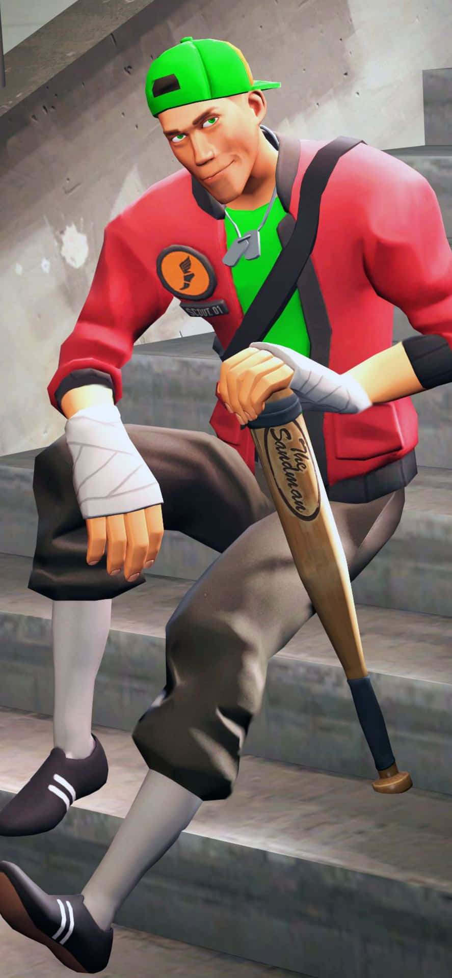 Iphonexs Team Fortress 2 Videospiel Charakter Scout Hintergrund