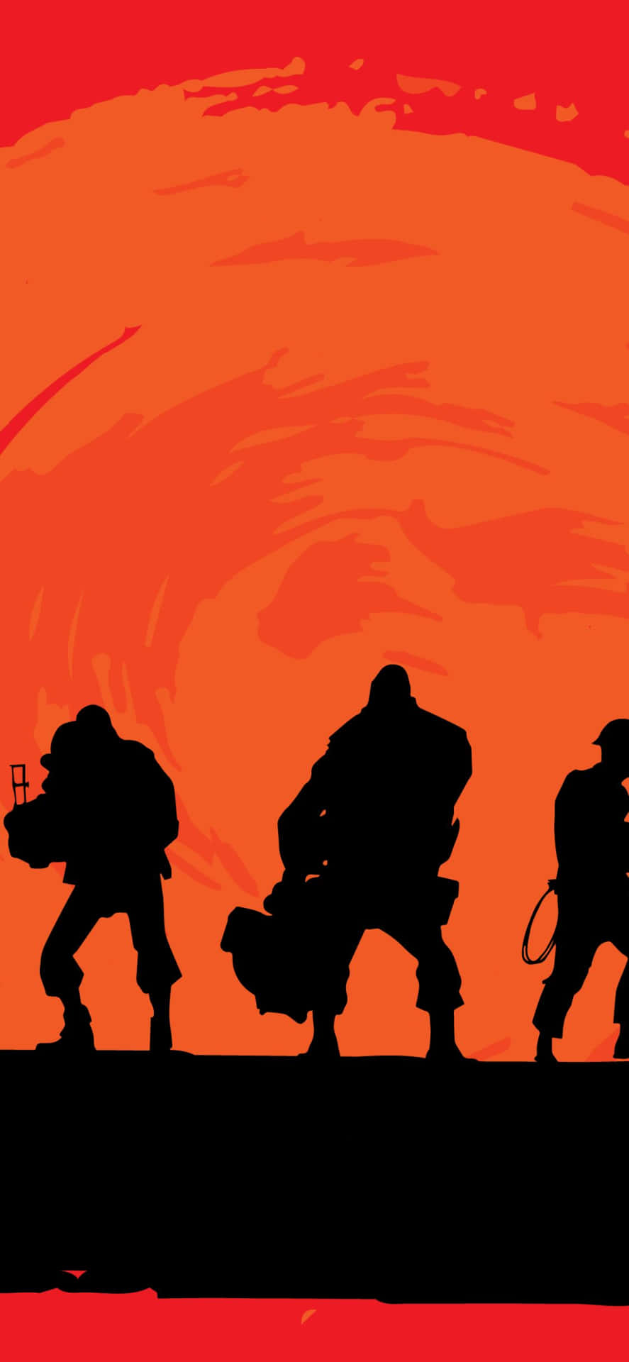 iPhone XS Team Fortress 2 Silhouette Illustration Background