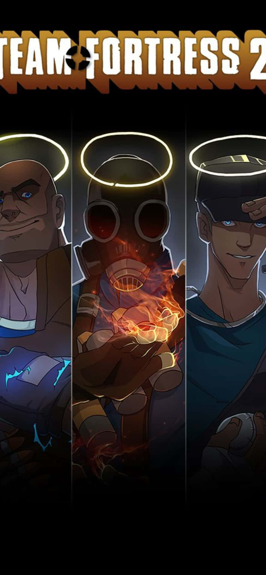 iPhone XS Team Fortress 2 Characters Montage Background Fanart