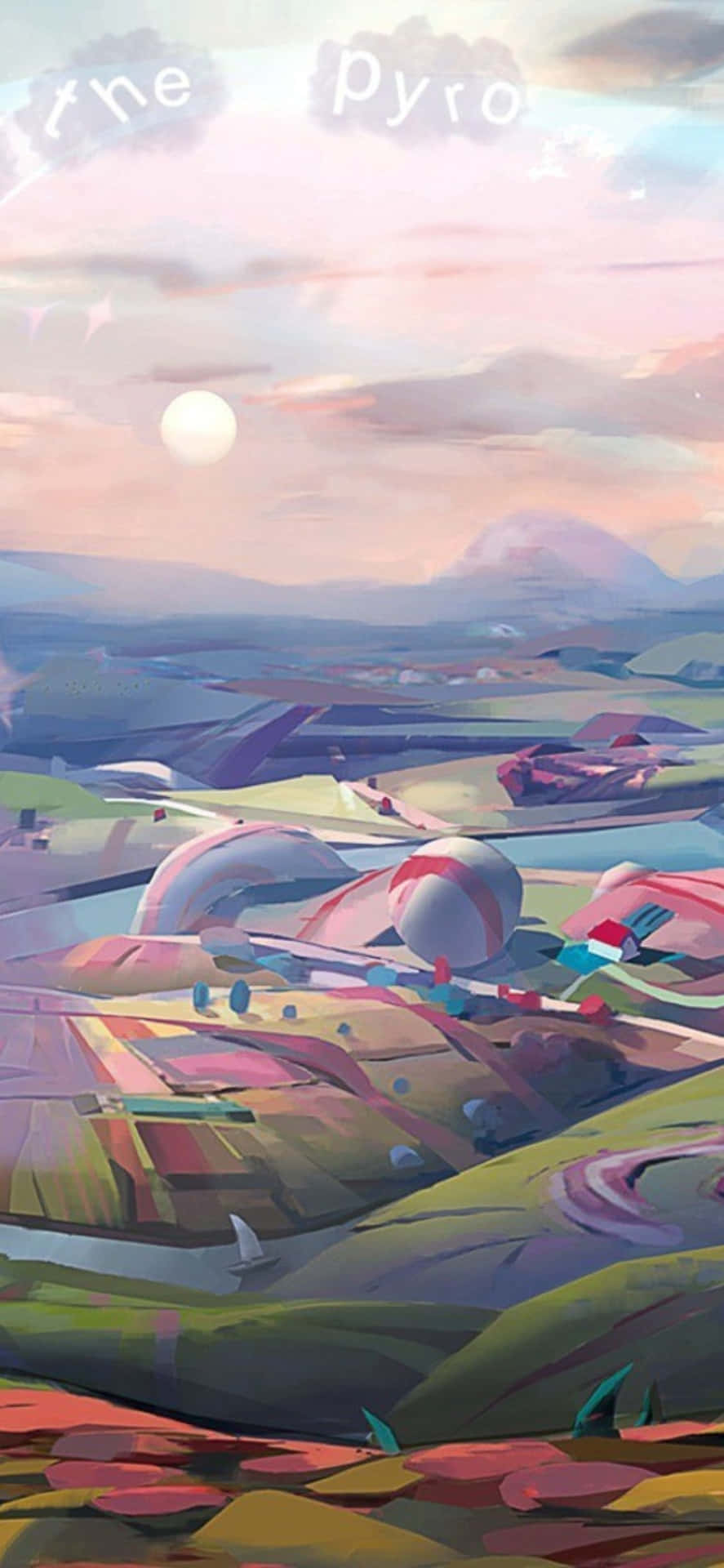 Sfondomeraviglioso Del Paesaggio Dipinto Per Iphone Xs Di Team Fortress 2.