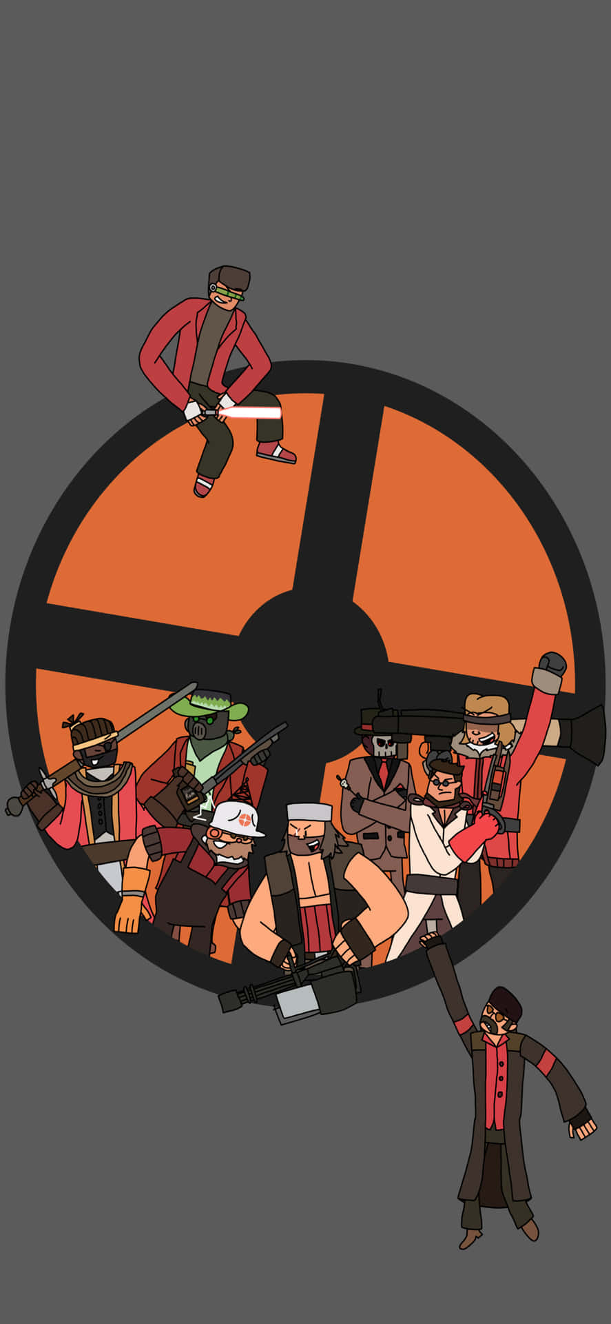 Iphone Xs Tf2 Background Kiddie Fanart Drawing Of The Characters