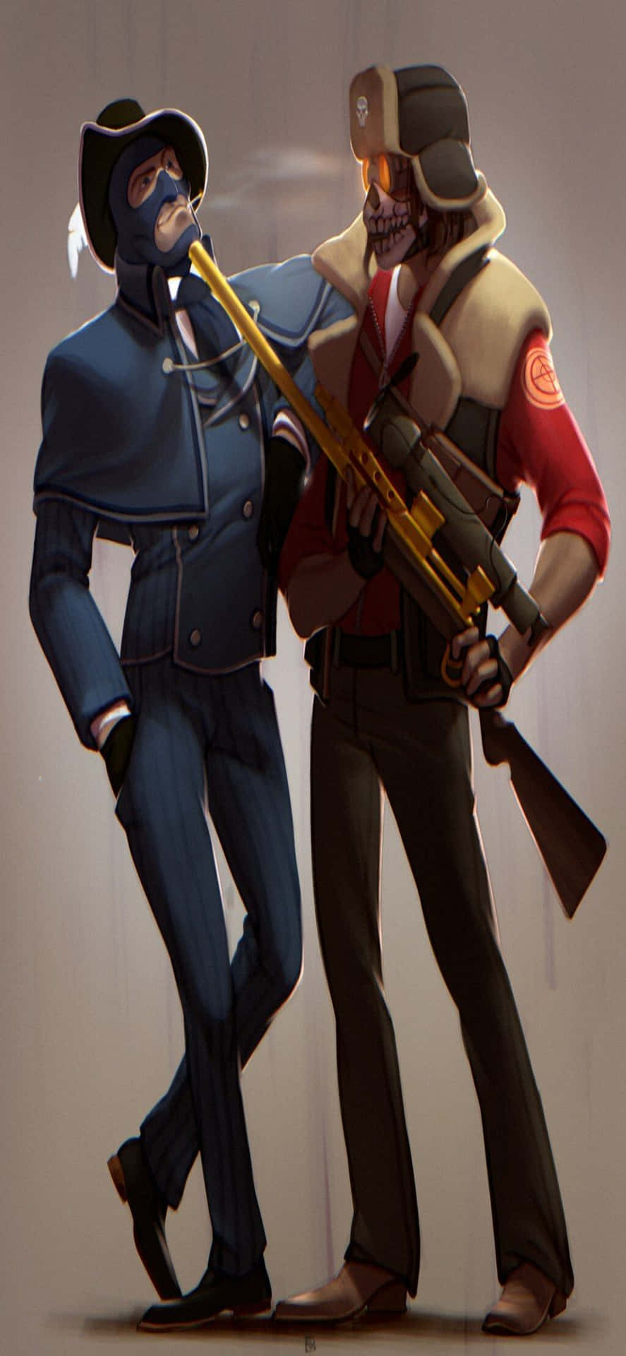 Iphone Xs Tf2 Background Sniper Aiming At The Spy