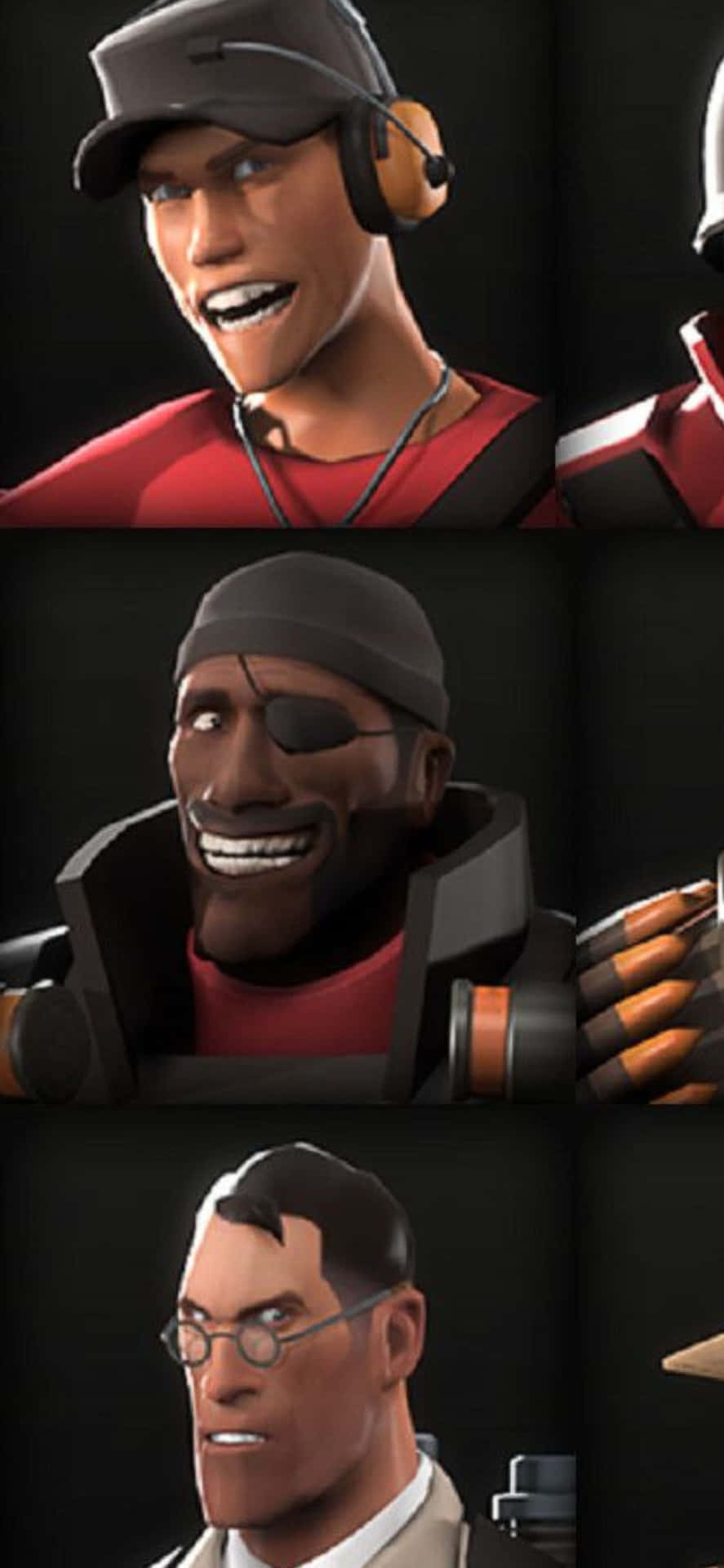 Iphone Xs Tf2 Background The Scout, Demoman And Medic