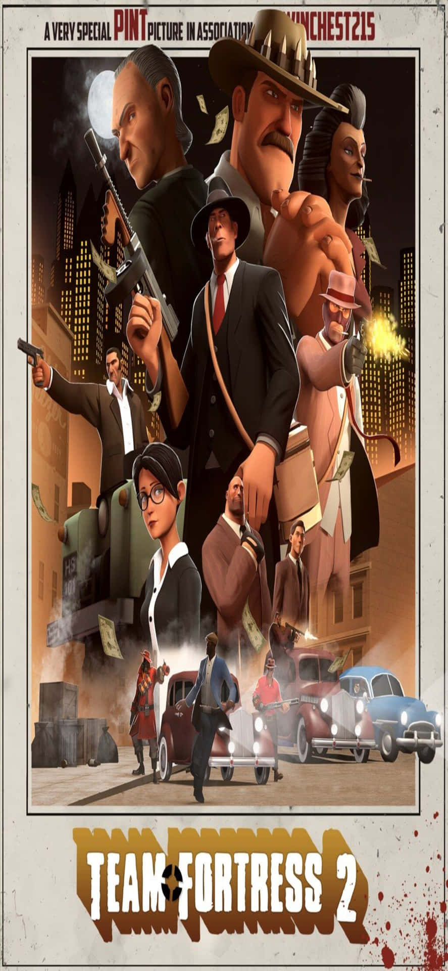Baggrundsfilm for Iphone Xs Tf2 Noir Poster