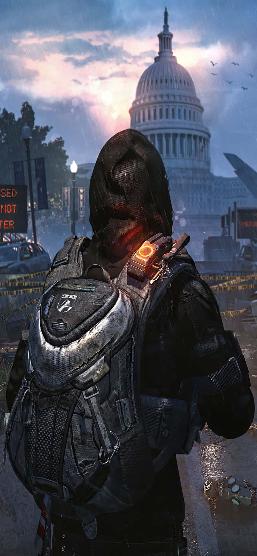 Iphone Xs The Division Background Hooded Man In Washington
