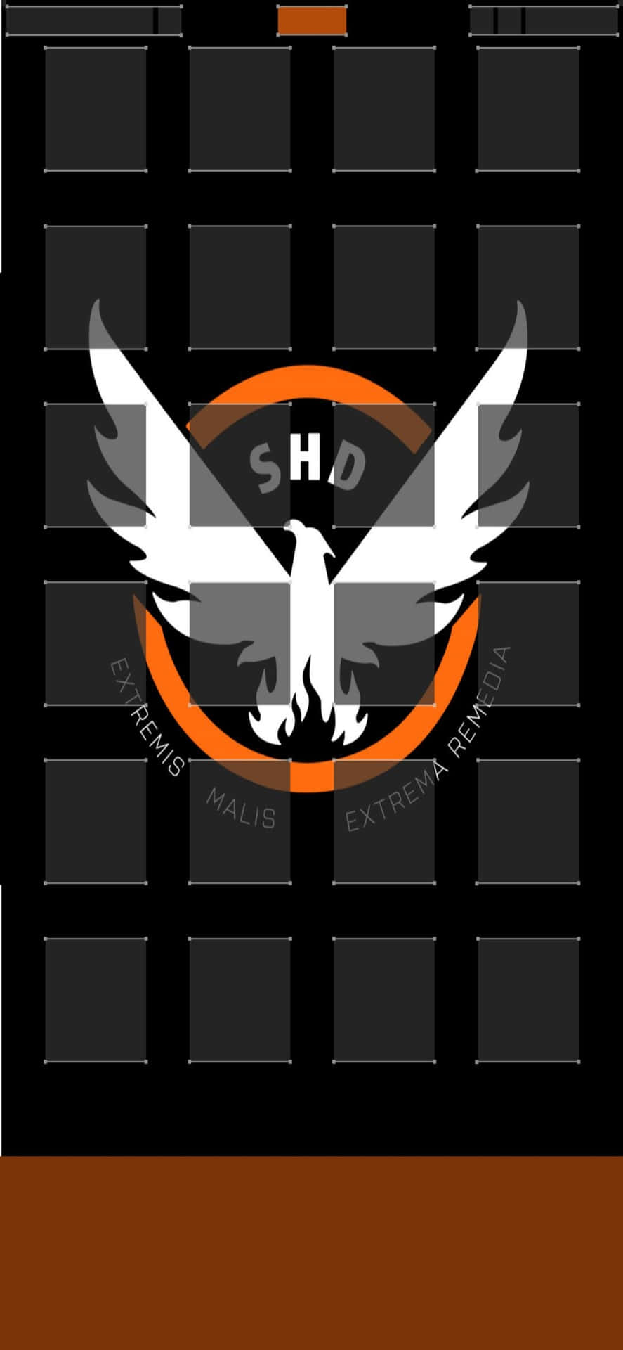 Iphonexs Hintergrund The Division Spiel Logo Karierte Kulisse