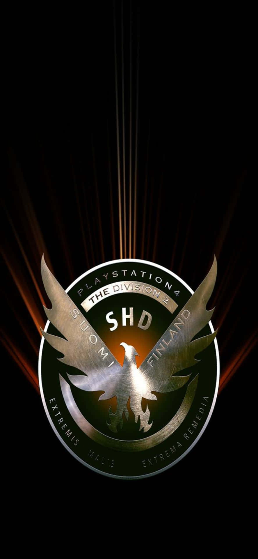 Iphone Xs The Division Background Silver Phoenix Logo