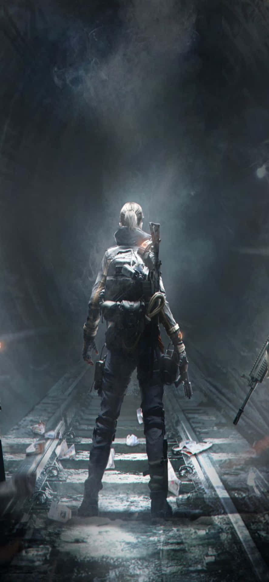 Iphone Xs The Division Background Woman On Train Tracks