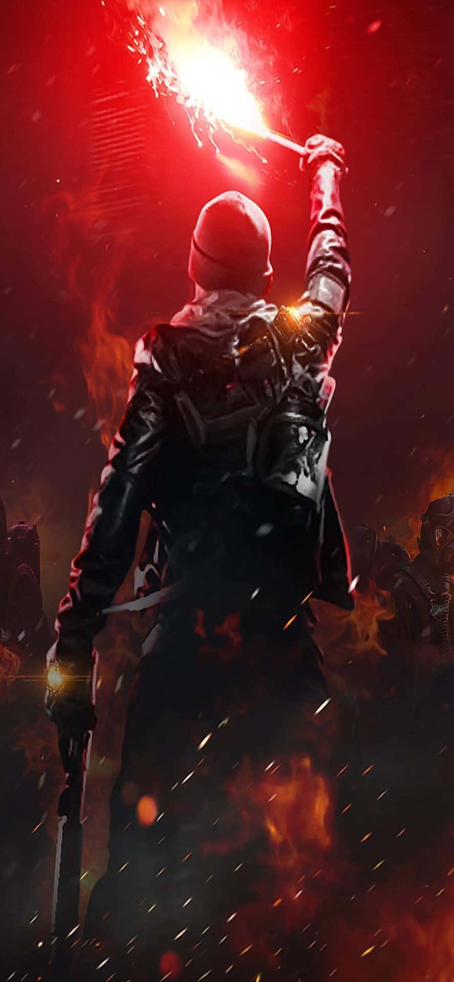 Iphone Xs The Division Background Man Holding A Flare Gun