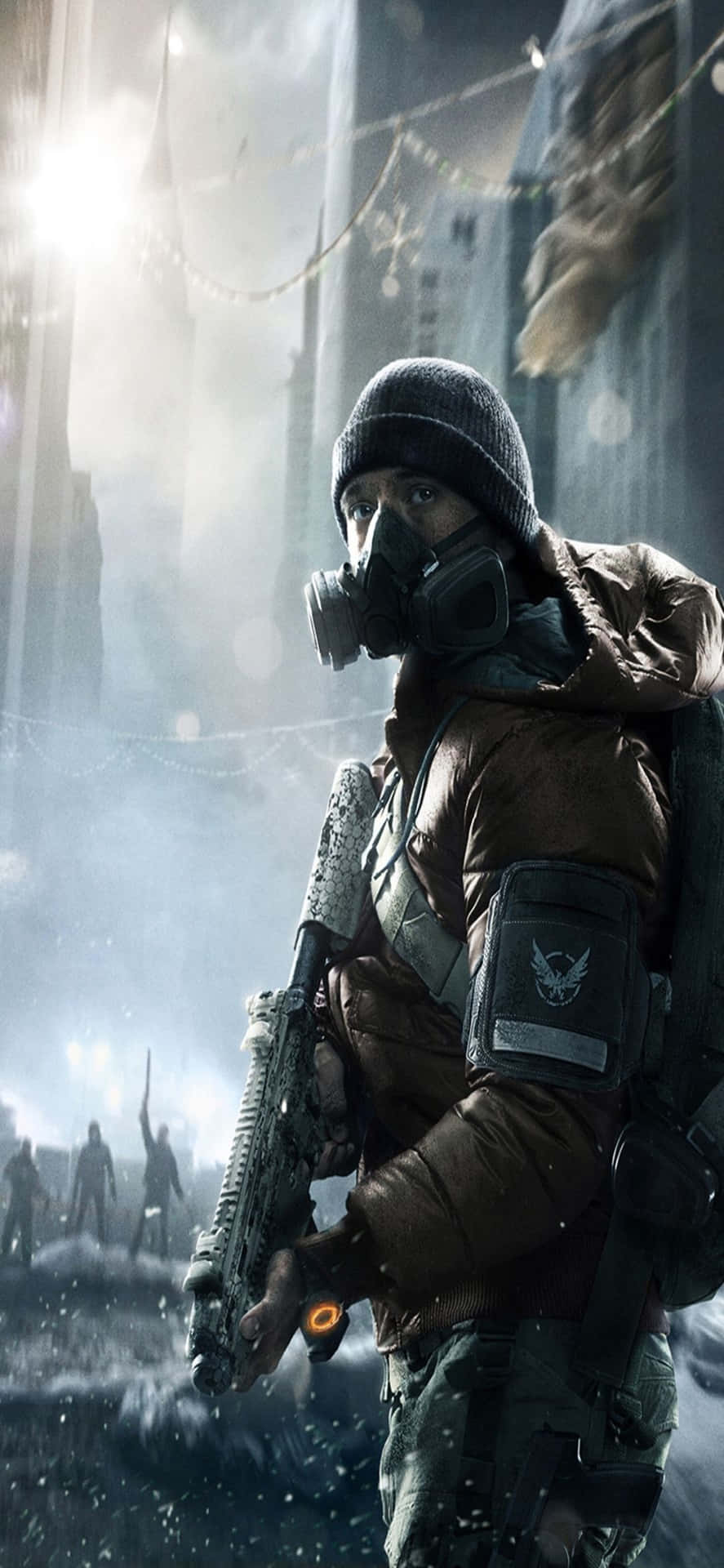 Iphone Xs The Division Background Man Wearing Gas Mask