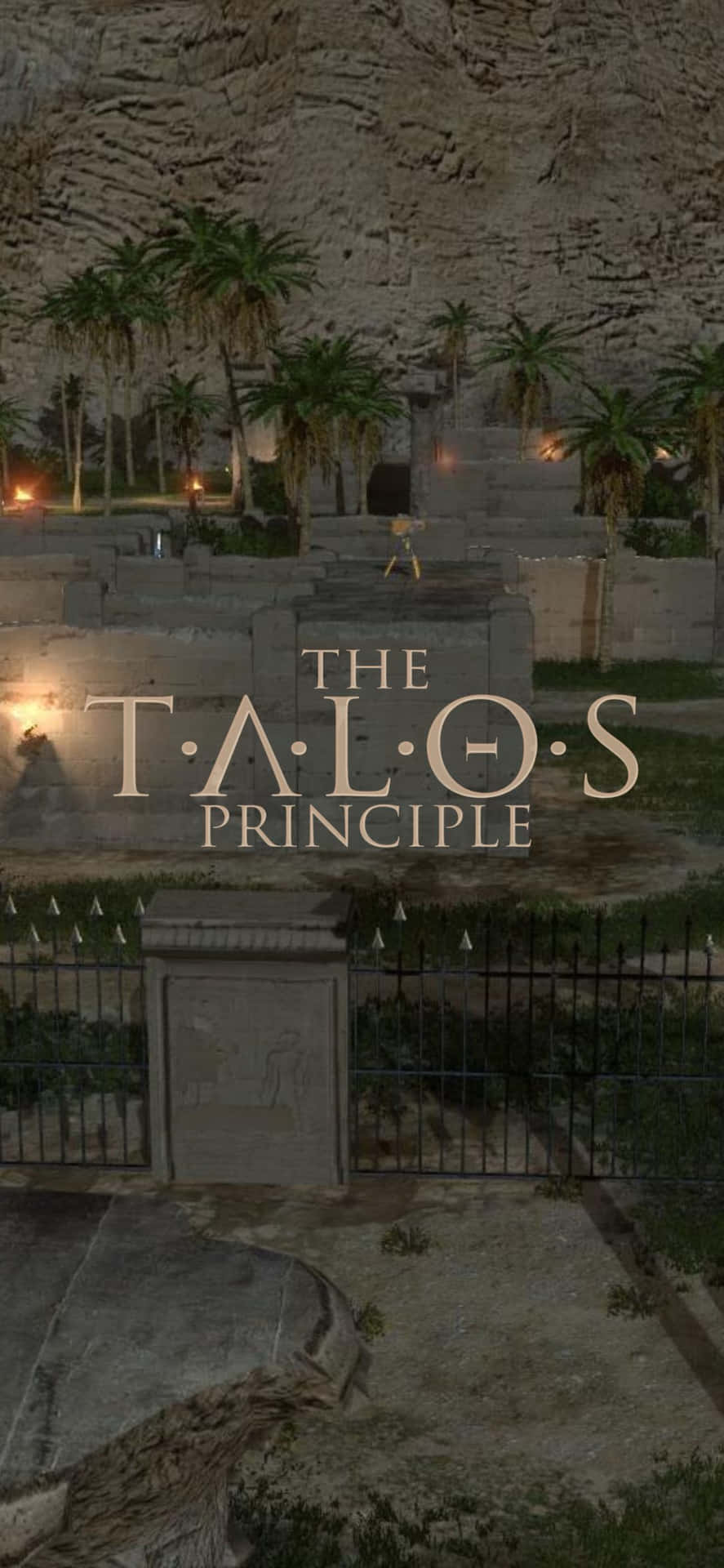 Enjoy a scenic view while playing The Talos Principle on an Iphone Xs