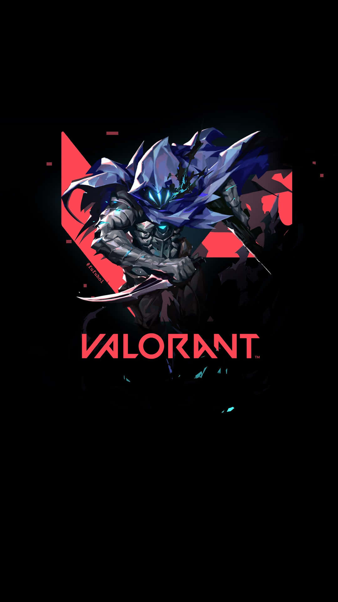 Iphonexs Hintergrund Mit Dem Charakter Omen Aus Dem Videospiel Valorant.