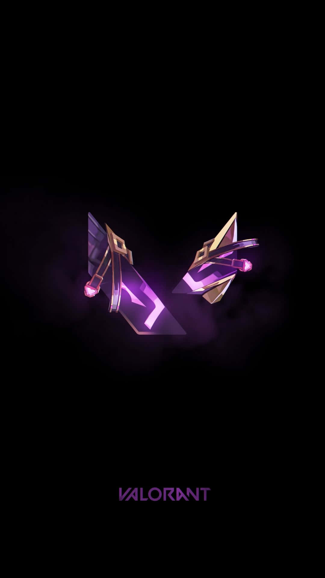Iphonexs Bakgrundsbild Med Valorant Purple Reyna Emblem