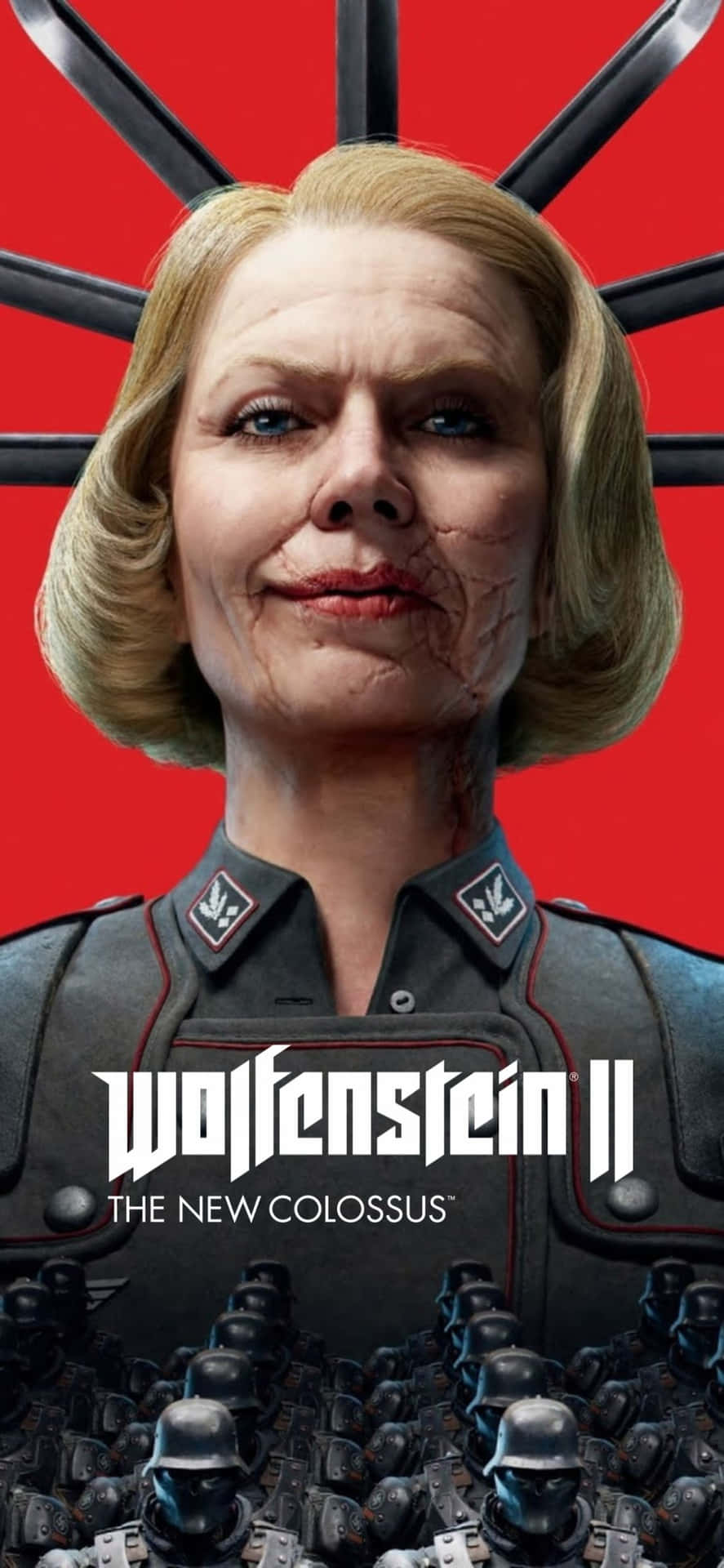 Fondode Pantalla Para Iphone Xs De Wolfenstein Ii: Irene Engel Y El Equipo Nazi