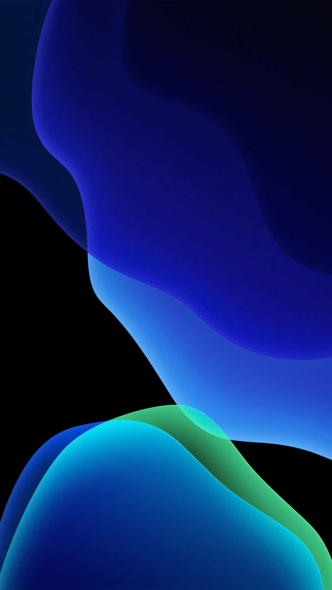 iPhone XS Max displaying an abstract blue blobs wallpaper Wallpaper
