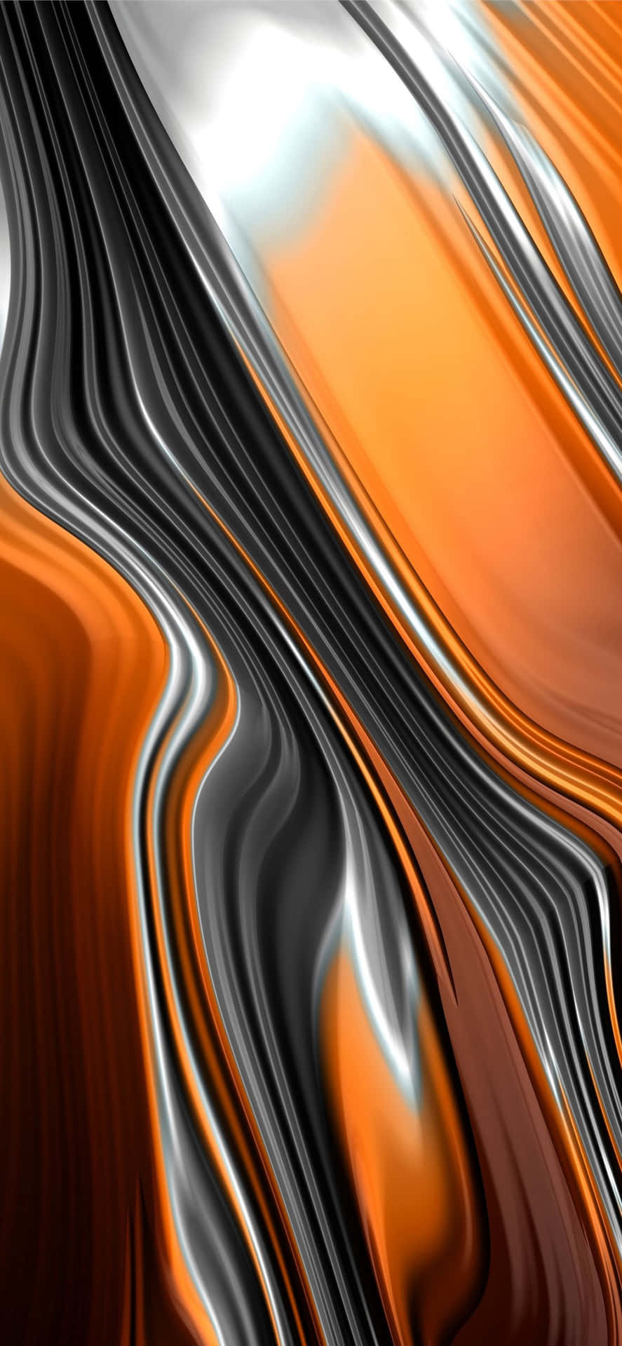 Download Iphones Xs Max Abstract Metallic Orange Wallpaper 