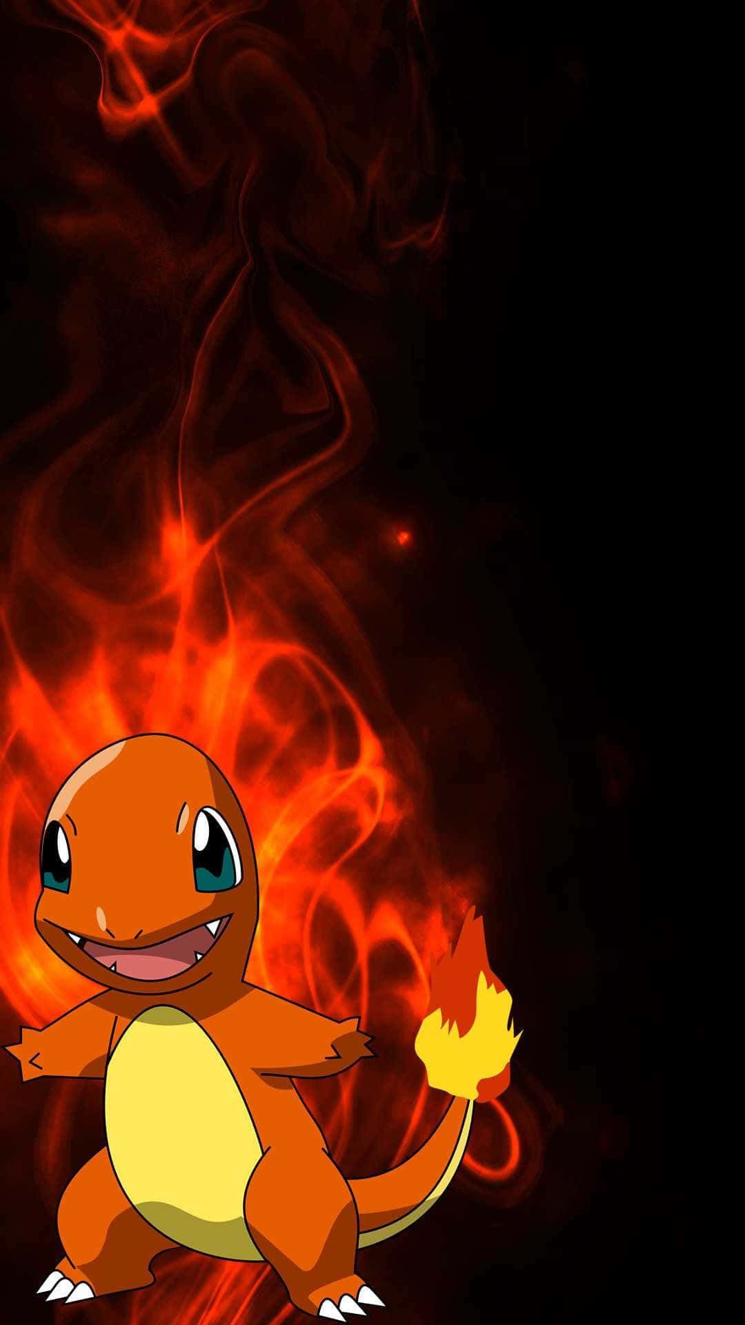 Iphonesxs Max: Pokémon Charmander In Flammen Wallpaper