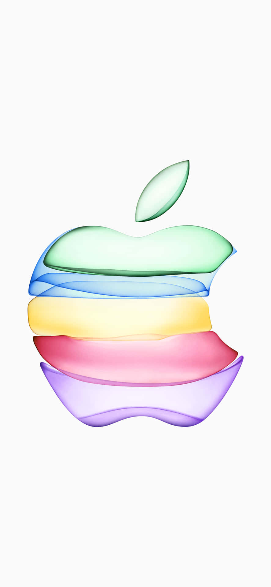 Iphonesxs Max Con El Logo De Apple En Colores Del Arcoíris. Fondo de pantalla