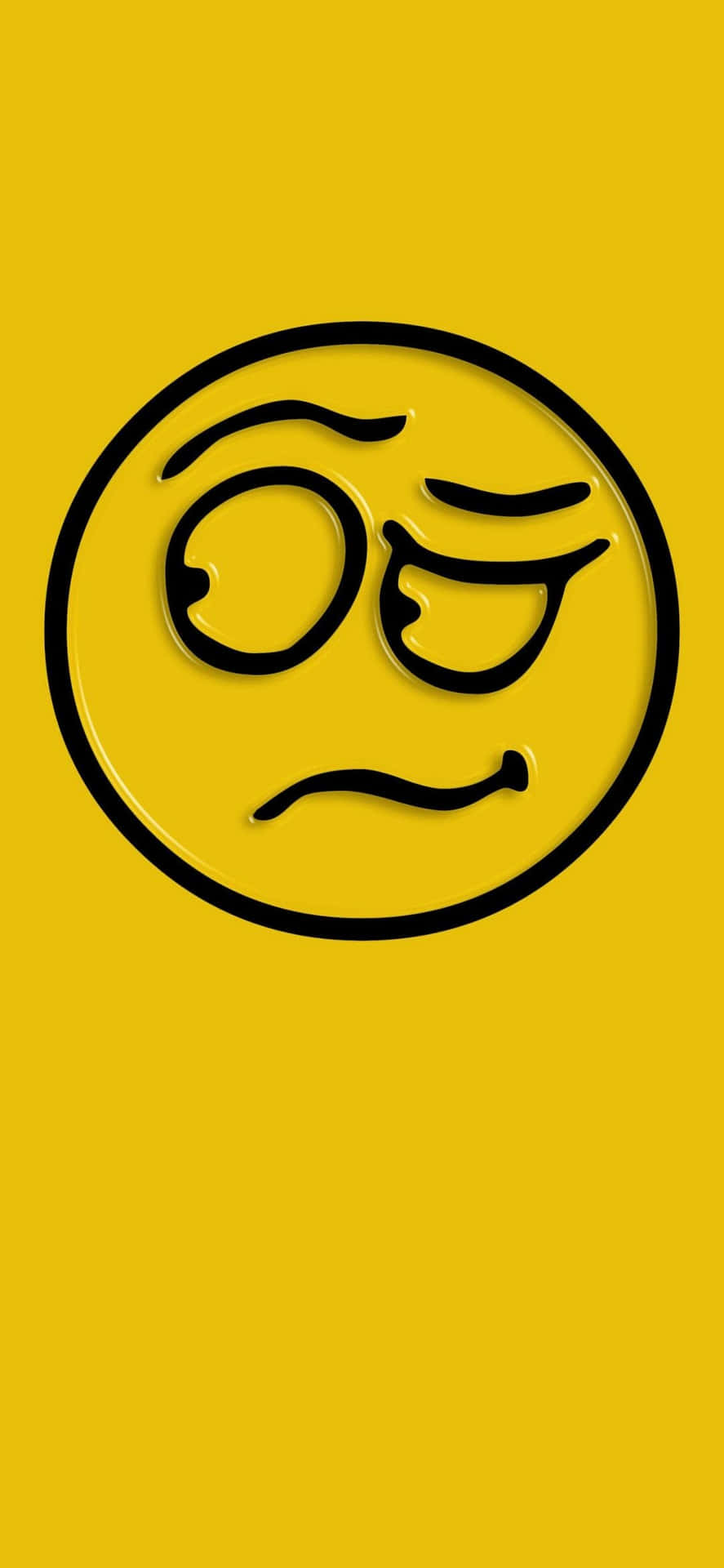 Iphones Xs Max Yellow Skeptical Emoji Wallpaper