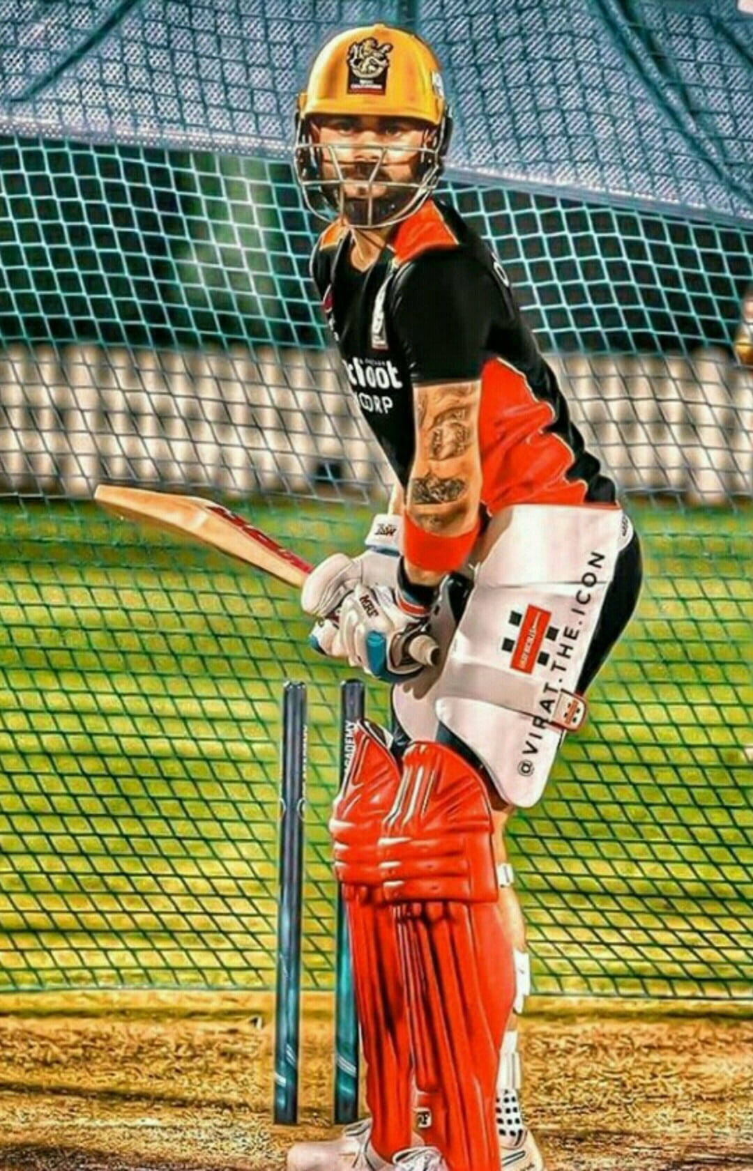 IPL 2021 AB De Villiers With Bat Wallpaper