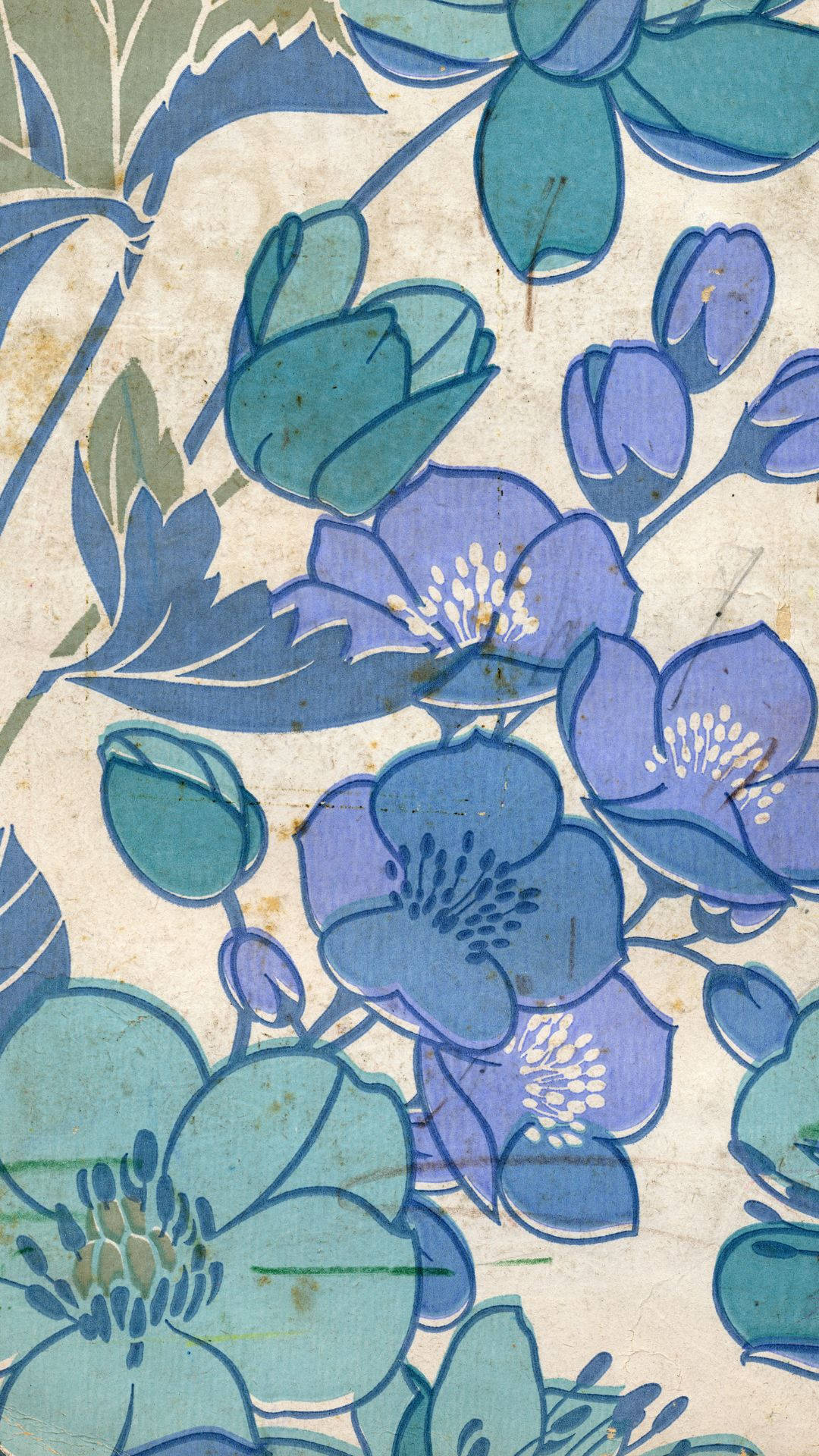 Ipodtouch Con Flores Azules Y Violetas. Fondo de pantalla