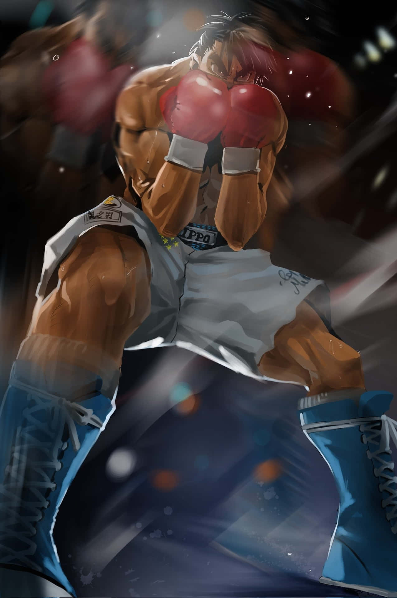 Ippo Makunouchi Boxing Stance Wallpaper