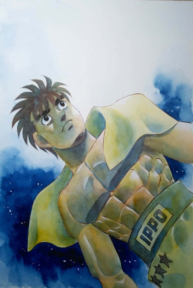 Ippo Makunouchi Watercolor Artwork Wallpaper