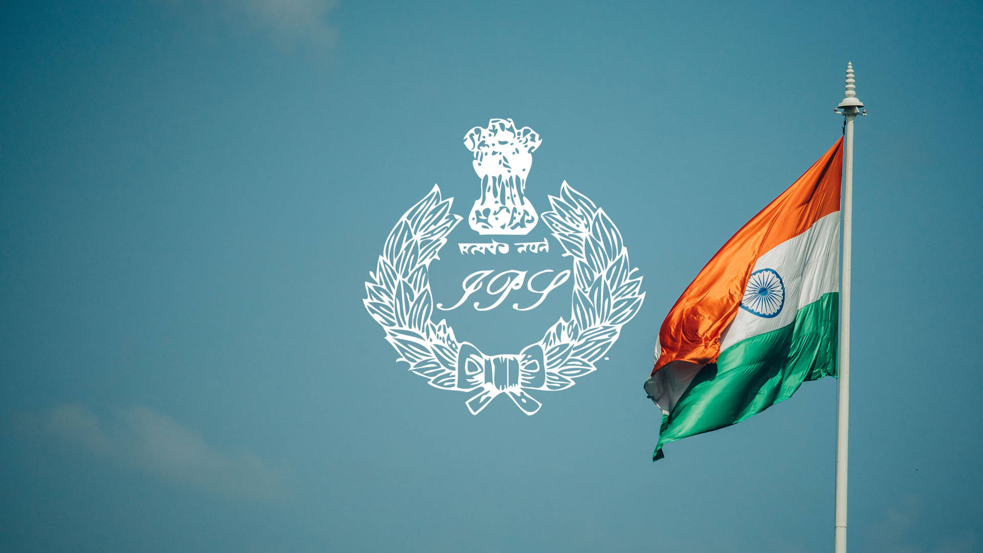 Ips Logo And Indian Flag Wallpaper