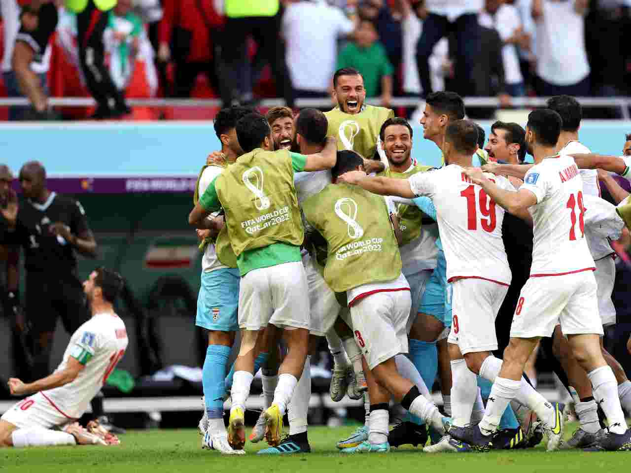 Iran National Fodboldholds FIFA Verdensmesterskabs Sejr Mål Fejring Tapet. Wallpaper