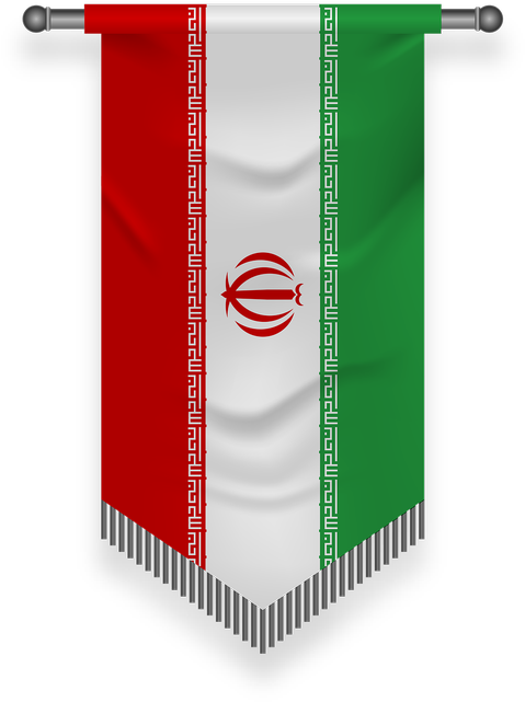 Iranian Flag Graphic PNG