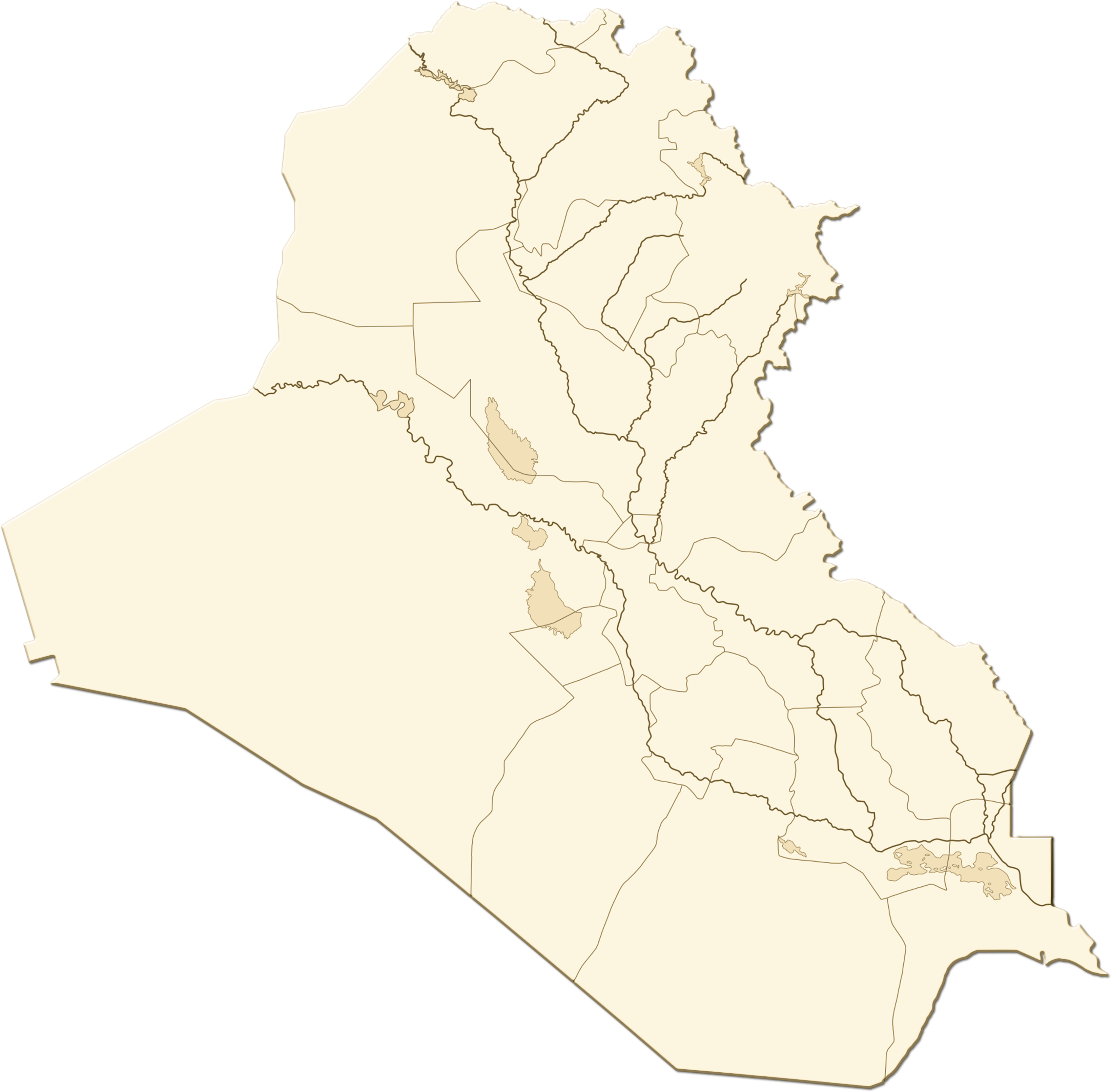 Iraq Administrative Divisions Map PNG