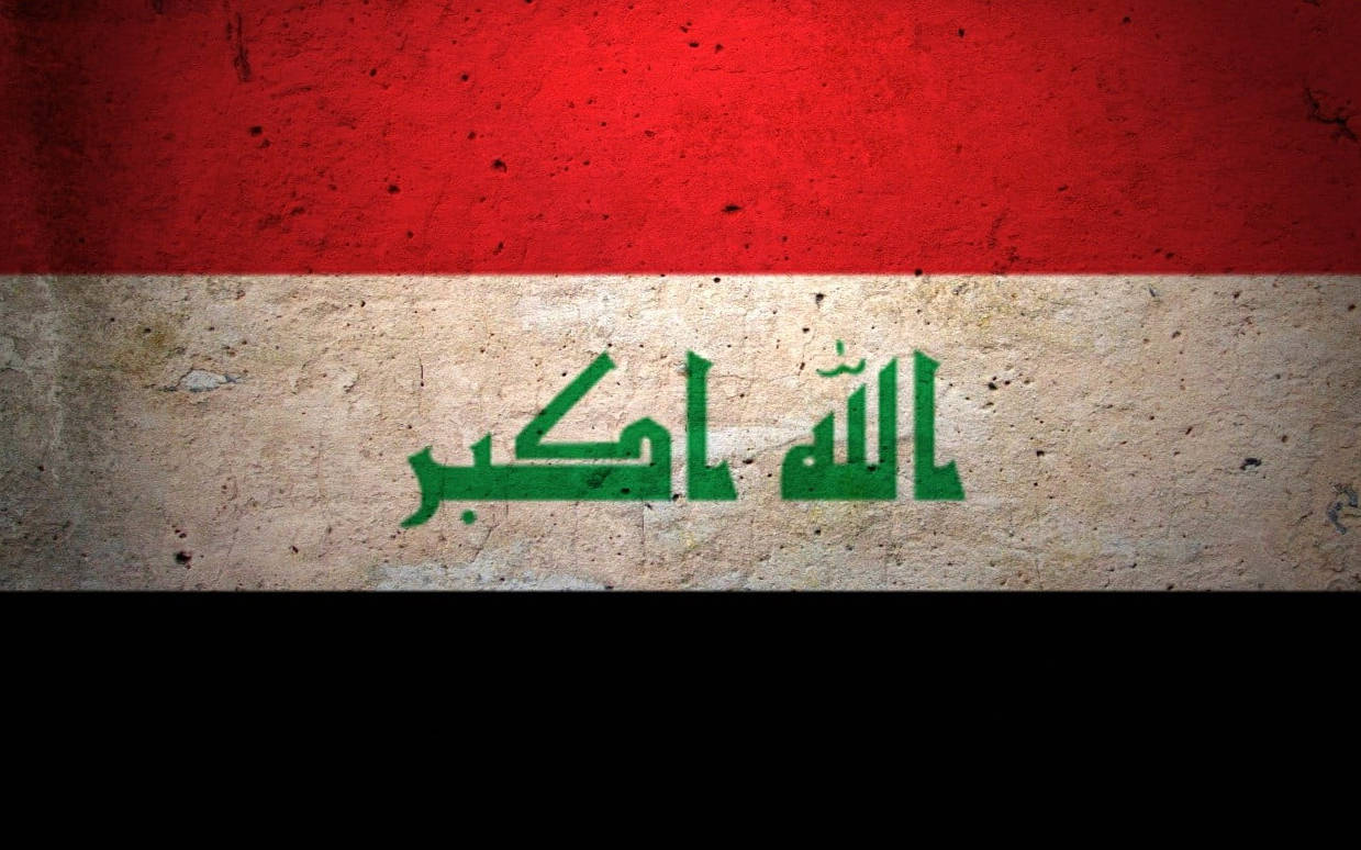 Iraq Flag Rough Texture Wallpaper