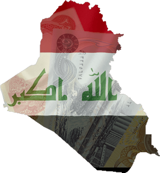 Iraq Map Currency Overlay PNG