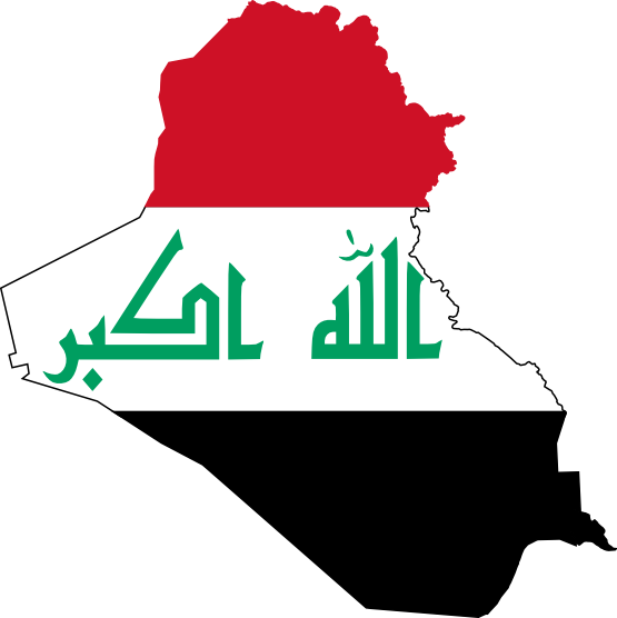 Iraq Map Flag Graphic PNG