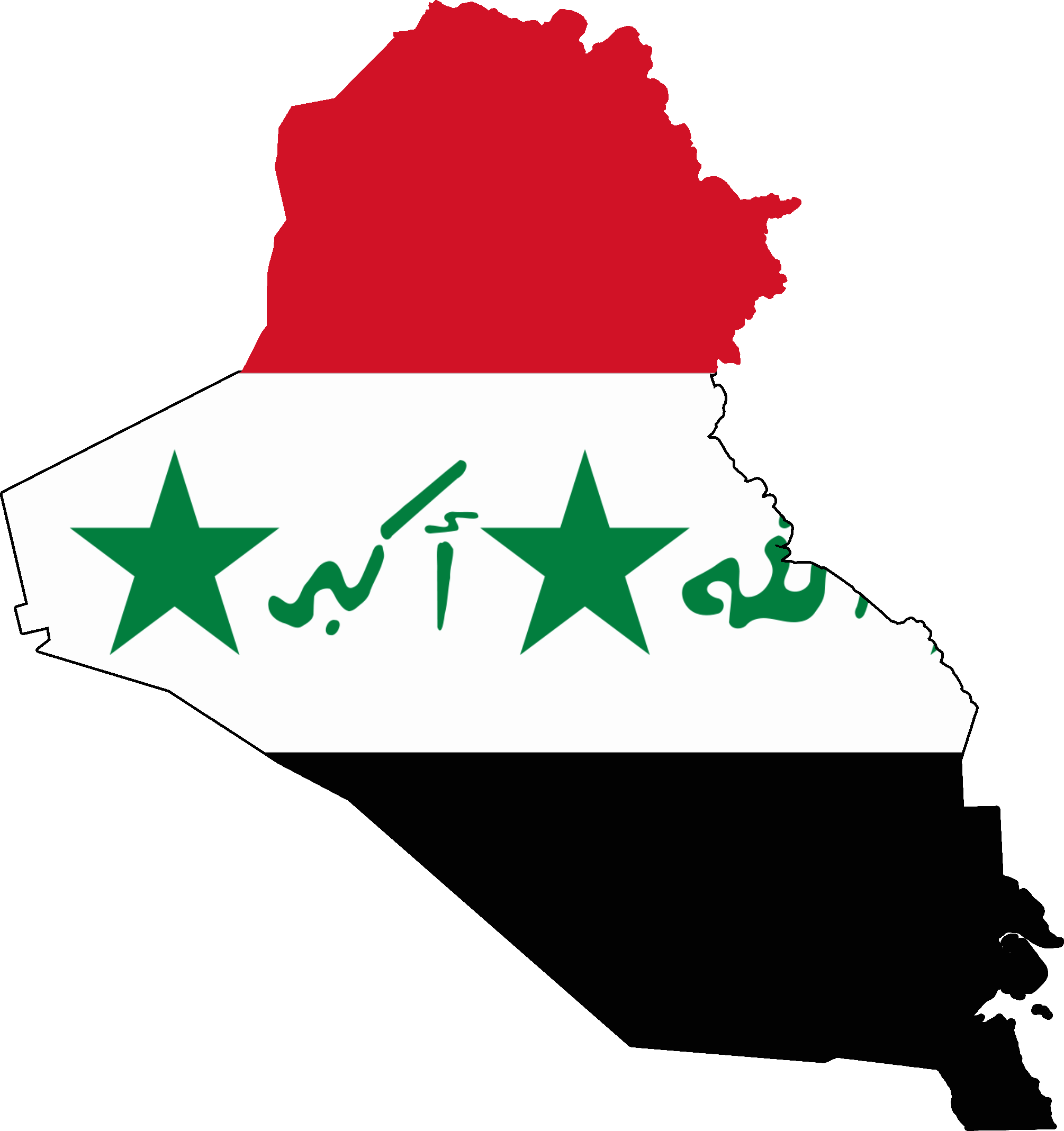 Iraq Mapwith Flag Overlay PNG