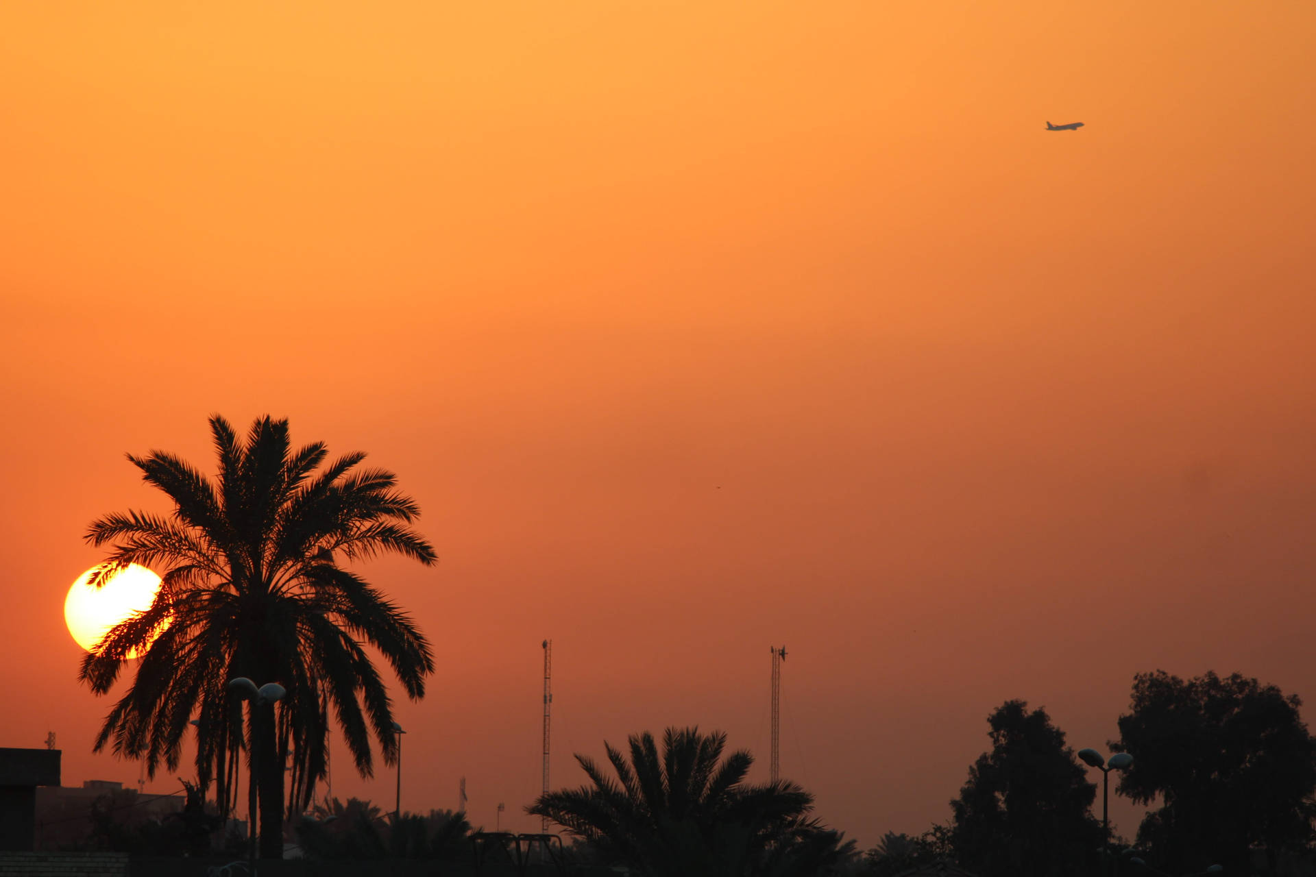 Iraq Sunset Sky Silhouette