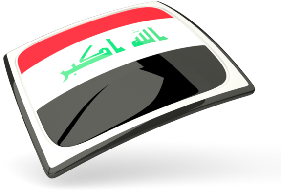 Iraqi Flag Button PNG