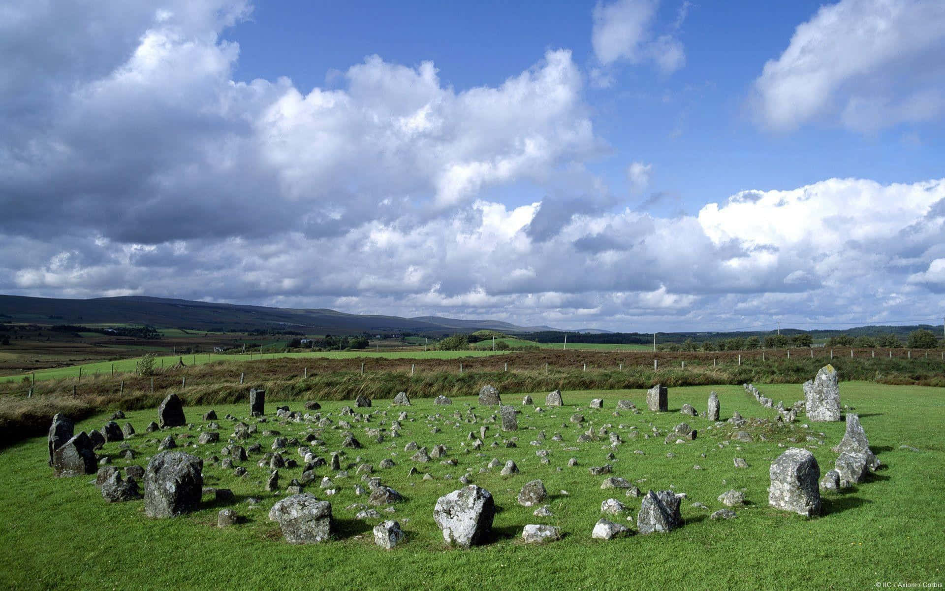 Majestic Irish Landscape with Castle Ruins