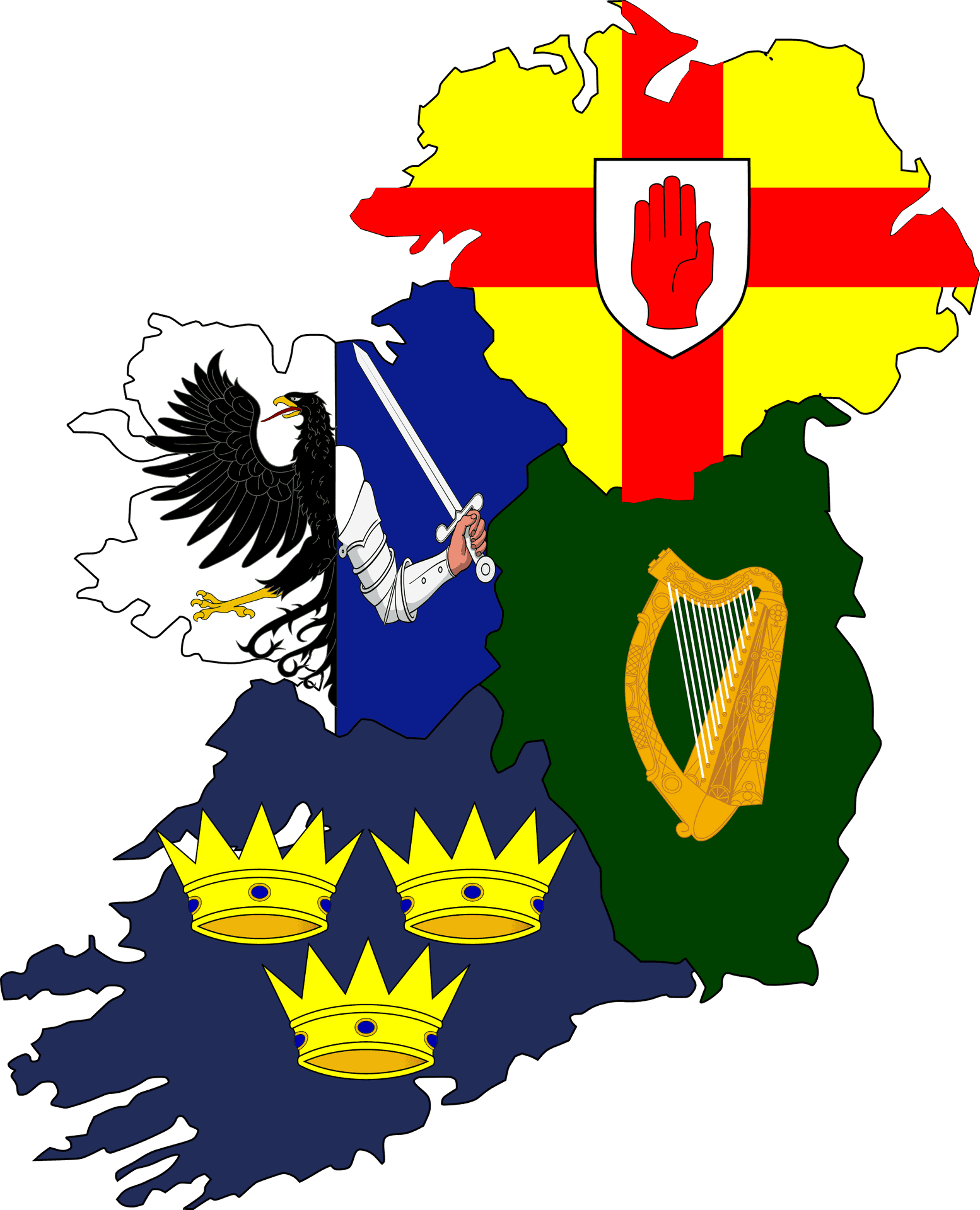 Ireland Provinces Heraldry PNG