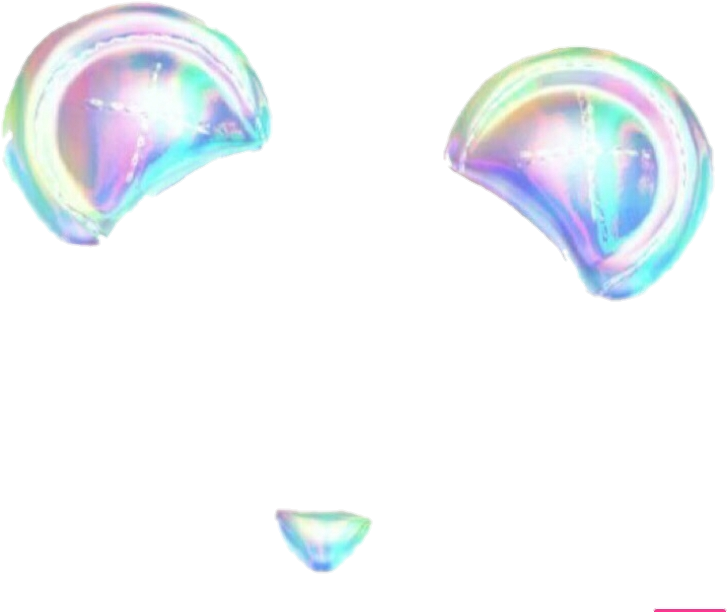 Iridescent Bubble Fragments Snapchat Sticker PNG