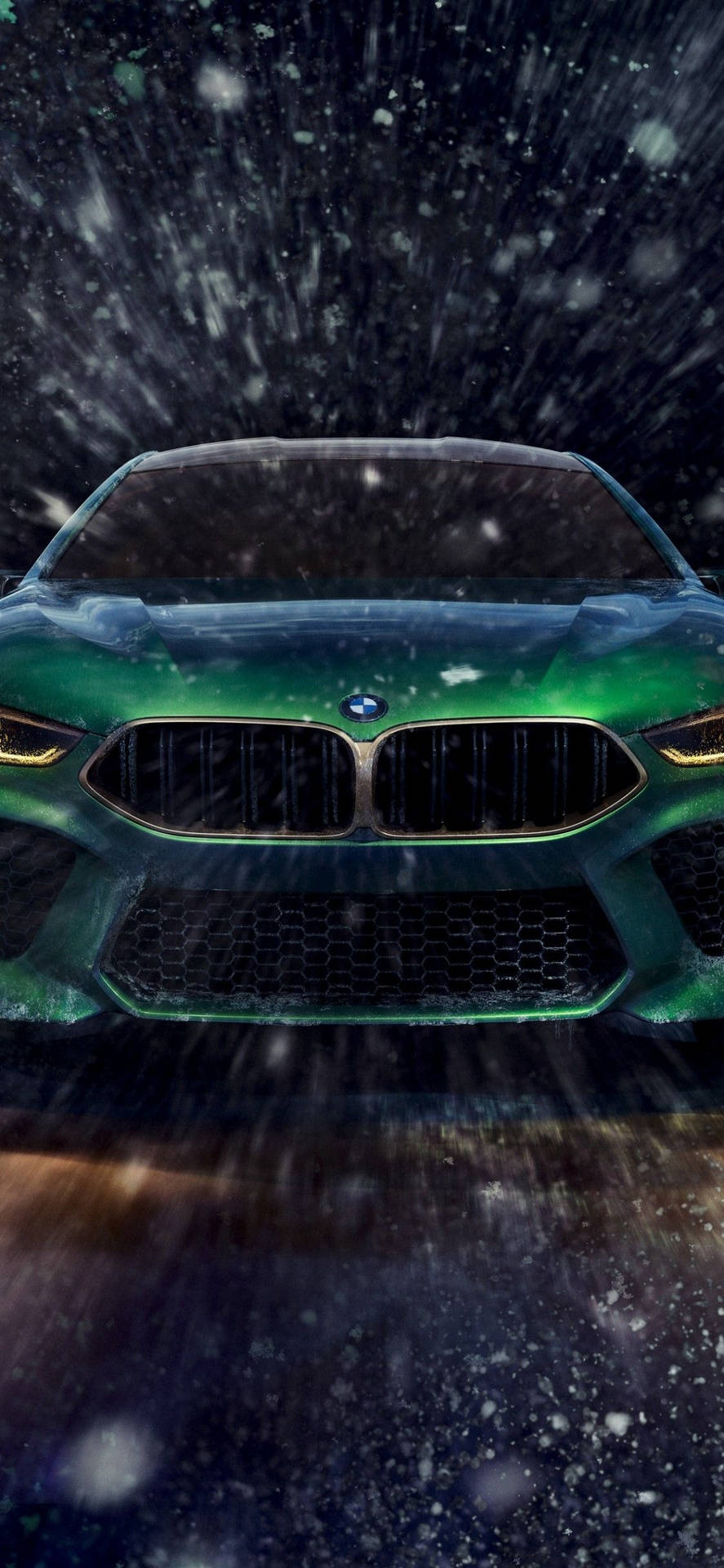 Iridescent grøn BMW iPhone XR baggrunde Wallpaper