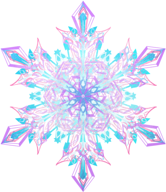 Iridescent Snowflake Artwork PNG