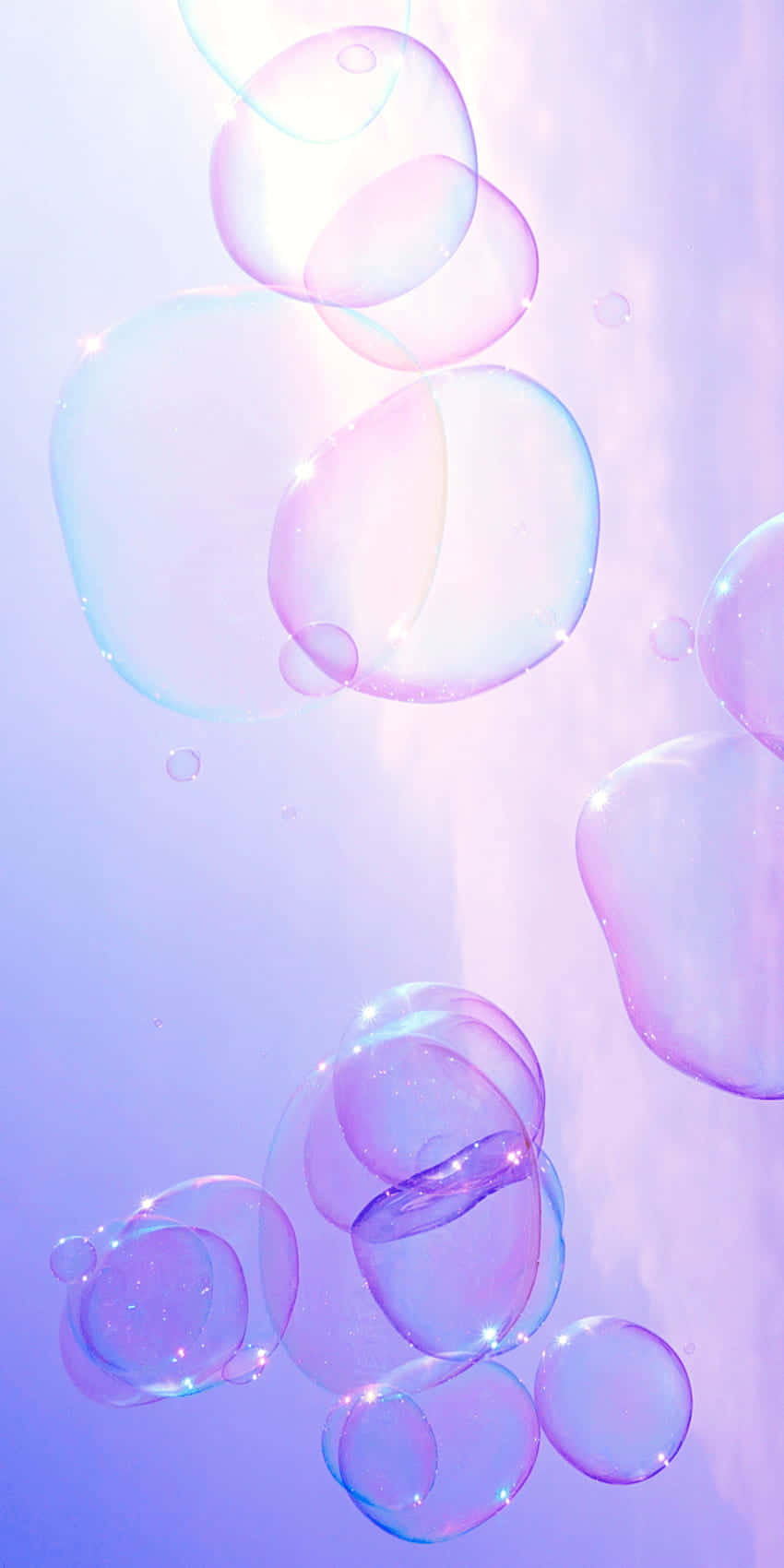 Iridescent Soap Bubbles Purple Backdrop Wallpaper