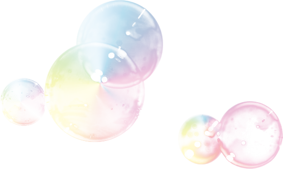 Iridescent Soap Bubbles Transparent Background PNG