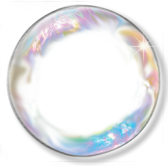 Iridescent Soap Bubblewith Sun Reflection PNG