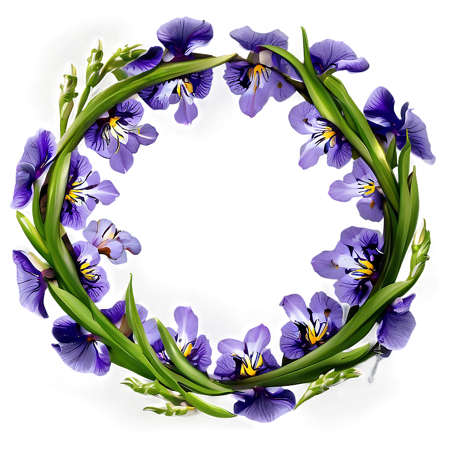 Iris Flower Circle Png 5 PNG